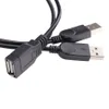 USB 2.0 Kvinna till dubbla 2 manliga kablar y splitter Power Extension Cabel Cord