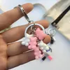 Resin Candy Keyring Colorful Lovely Bear Keychain Cartoon bears Dangles Pendant Cute Girl Dangle 6 colors