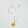 Chains Lalynnly 2021 Trend Summer Cute Multiple Colour Resin Dried Flower Pendant Necklace For Female Girls Accessories N8950