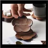 Mats kuddar bordsdekoration tillbehör kök, matsal hem trädgård droppleverans 2021 svart valnöt office kaffe solid kreativ kronblad c