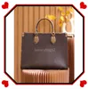 On the go Luxury Designer Totes Luxurys Designers Large Tote Bags Genuine Leather 14 Colors High Quality Coffe with Embossed Logo MaMummy Shopping Bag PU