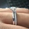 cluster wedding ring set