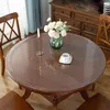 Table Cloth Round Transparent Tablecloth Waterproof Oilproof PVC Plastic Soft Glass Living Room Kitchen Coffee Cover Mat6149976