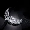 Hair Clips & Barrettes Vintage Wedding Tiara Zircon Bridal Crown Silver Color Diadem Veil Tiaras Accessories Headpieces HQ0496