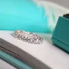 Eternity Lady Promise Ring 925 Sterling Silber 4mm AAAAA CZ Statement Engagement Ehering -Ringe für Frauen Brautschmuck