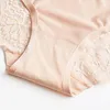 Calcinha das Mulheres Seda de Gelo Lace Cintura Rendas Flor Precinações das Mulheres para Mulheres Menina Shorts Seamless Lingere Satin Smooth Roupa Underwear Senhora Senhora