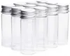 Household Sundries 25ml transparent/white mini Plastic PET Bottle Chemical Vial Reagent Container with Aluminum Lid Storage Boxes