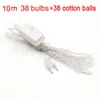 Strings White/Light Gray Apricot Cotton Balls LED String Fairy Lights Christmas Holiday Light Garland Guirlande Lumineuse Luces Lampjes