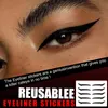 Bâton de ligne de paupière réutilisable, 5 paires/ensemble, autocollant Eyeliner auto-adhésif à paillettes pour cosmétique de fête