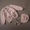 Pulls pour enfants hiver Shirley marque Girks mignon tricot cardigan bébé enfant en bas âge coton vêtements d'extérieur hauts vêtements d'extérieur costume pour enfant 211106