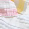 Baby Spucktücher Pflegetuch 6 Schichten Baumwollgaze Quadratische Handtücher Baby Plain Speicheltuch Säuglingsgesichtstuch Taschentuch 30 * 30 cm HHC7001