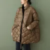 Johnature Kobiety Winter Parkas Zipper Solid Color Ciepłe Płaszcze Z Długim Rękawem Kieszenie Kobiet ubrania Dorywczo Vintage 211013