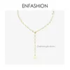 Enfashion Pearl Starチョーカーネックレス女性ゴールドカラーかわいいチェーンネックレスフェムメファッションジュエリーコラレーデッマ2020 P193031