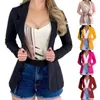 Mulheres Autumn Blazers Jaqueta Moda Básico Blazer Casual Botão Sólido Manga Longa Trabalho Terno Casaco Escritório Senhora Elegante Formal 210914