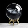 Galactic System Figure Ornaments Feng Shui Crystal Ball Office Hem Desk Dekoration Tillbehör Modern Art Craft 211105