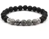 Nieuwe yoga lava rock armbanden turquoise verwering agaat vergulde armbanden voor vrouwen mannen cadeau