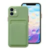 Gniazdo karty odczuć skrzynki TPU dla iPhone'a 14 plus 13 pro max 12 mini 11 xr xs x 8 7 6 iPhone14 Modne karty identyfikacyjne kredytowe poczucie mrożonej miękkiej okładki telefonicznej