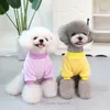 Pull de vêtement de chien de couleur pour petits grands chiens de gros chiens chat chaud doux polaire polaire vêtements d'animaux de compagnie chiot girl ou garçon chandails chienbille gilet chemise veste à hiver A66