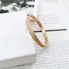 Fashion Delicate High Quality Simple Scrub Stainless Steel Women Lovers Width 18K Rose Gold Color Gift For Girl Jewelry Bangle