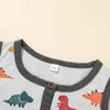 Комплекты жилетов и штанов с динозавром для мальчиков, лето 2021, стильная детская эксклюзивная одежда, комплект из 2 предметов без рукавов для детей 15 лет4943225
