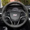 For Cadillac atsl ats srx xts ct6 xt5 xt6/ DIY custom leather carbon fiber car steering wheel cover