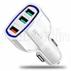 Caricabatteria da auto con 3 porte USB Ricarica rapida rapida QC3.0 Adattatore per caricabatterie da auto per veicolo 35W 7A per iPhone 15 14 12 13 Samsung HTC B1 GPS mp3 scatola al dettaglio