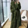 Parka Women Fur Coats Thick Winter Outwear Warm Long Faux Jacket Female Temperament Slim Overcoat Plus Size S-5XL DH298 211220