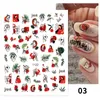 Adesivos decalques linha abstrata face 3d adesivo de unhas folha de flores para manicure decoração de arte deslizante de transferência de bricolage prud22