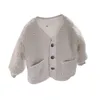 Parent-Child Clothes Boys Mother Girl Jacket Lamb Wool Velvet Padded Fall Winter Korean Cardigan Warm Children's Coat 211204