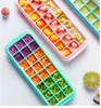 Moulds Ice Cube Trays with Lids Silicone 36 Cavities Mold for Cocktails Reusable Safe Square Molds 4 Colors