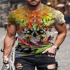 Erkek T-Shirt 2022 Yaz Avrupa ve Amerikan Eğilim Moda Giysileri 3D Sokak Boy Kısa Kollu Gömlek