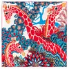 POBING Manual Hand Rolled Twill Silk Scarf Women Three Giraffes Square Scarves Echarpes Foulards Femme Wrap Bandana Hijab 90CM Q0828