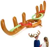 Balão inflável pvc natal rena antler chapéu anel lance divertido jogo favores decoração de festa de natal crianças brinquedos