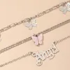 Mode Multilayer Leuke Butterfly Anklets voor Vrouwen Boheemse eenvoudige Anklet Goudkleur