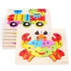 Nieuwe Engelse alfabet dierverkeer houten 3d puzzel speelgoed baby vroeg cognitief educatief leren speelgoed voor kinderen jigsaw game A0511