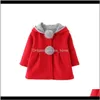 Vêtements d'extérieur bébé enfants maternité goutte livraison 2021 hiver printemps bébé filles à manches longues manteau veste lapin oreille à capuche vêtements d'extérieur décontractés V