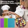 Mini Donut Silicone Mold Bakeware 48 Hål Ice Cube Mögel Choklad Biscuit Cake Moulds Kök Bakning Donuts Pan Moulds DAP308