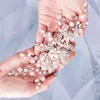 Blumenzubehör Braut Kopfschmuck Perle Strass Hochzeit Kamm Frauen Haarschmuck Dekoration