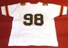 personnalisé JEROME BROWN MIAMI HURRICANES WHITE JERSEY STITCHED ajouter n'importe quel numéro de nom