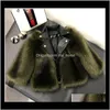 Short Style Coat Jacket Imitation Fox Artificial Grass High Quality Plushleather Winter Kids Baby Clothes Outwear Rteds Jackets Vxnzp