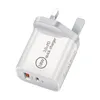 Ny PD -laddare 18W Dual USB Quick Charge Wall Chargers Adapter för Xiaomi S10 US EU Plug QC 3.0 Mobiltelefonladdare Adaptrar