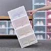 40 pcs sapatos caixas conjunto multicolor foldável armazenamento de sapata plástico clear home sapata rack organizador pilha caixa de exibição zc666