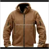 Jackets & Coats Clothing Apparel Drop Delivery 2021 Mens Autumn Winter Fleece Zipper Hoodies Long Sleeve Hooded Sweatshirt Tactical Tracksuit