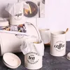 Depolama Şişeleri Kavanoz 30 # Taşınabilir 3 Adet / takım Kahve Şeker Kutusu Mutfak Spice Kavanoz Şeker Pot Kapak Aksesuarla Tedarik