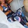 Nouveau 2 pièces SeamlGym Yoga ensemble FitnWorkout ensembles Yoga Out convient pour les femmes athlétique Legging vêtements de sport pour femmes costume #2 X0629