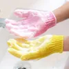 NOUVEAUGants de bain douche exfoliant lavage peau Spa Massage gommage corps épurateur gant 7 couleurs doux gants de bain cadeau ZZD12048