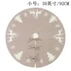 92/122cm New Year 2022 Red Knitted Elk White Flannel Embroidered Snowflake Tree Skirt Christmas Home Decorations Xmas
