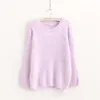 Solid Shirts Cotton Linen Blouse Plus Size Oversize Turtleneck Slim Jumper Women Knitted Ribbed Pullover Sweater 210514