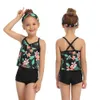 214 Year Two Piece Kids Girls Tankini Swimsuit Child Swimwear Set Tops with Bottom Swimming Suit Childrens Bathing Suit3090893