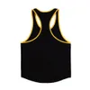 ジムノースリーブシャツメンボディービルタンクトップフィットネストレーニングコットンプリントシングレットストリンガーアンダーシャツ男性カジュアルサマーベスト282J